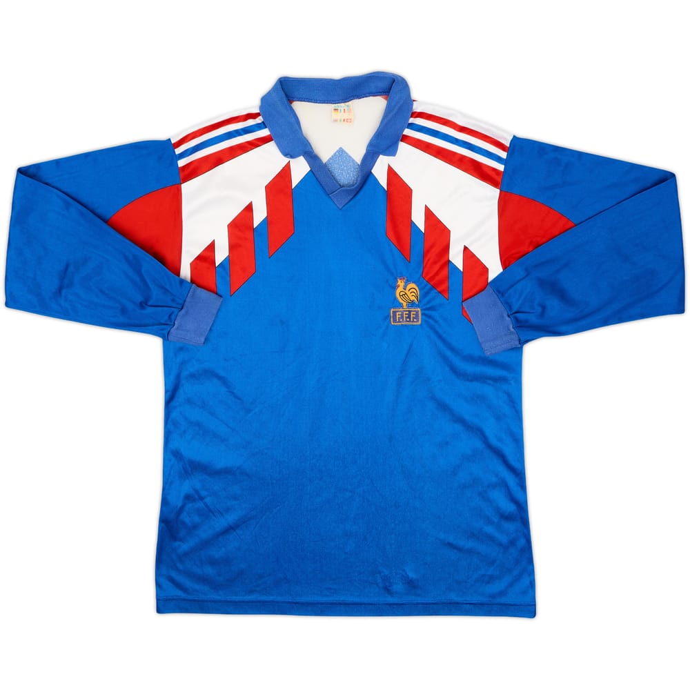 1990-92 France Home L/S Shirt - 4/10 - (M)