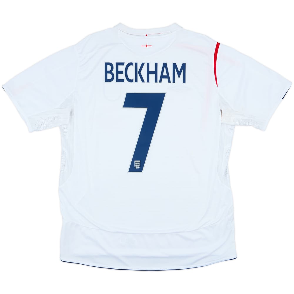 2005-07 England Home Shirt Beckham #7 - 6/10 - (XL)