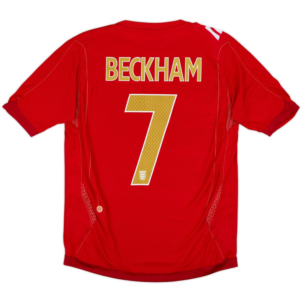2006-08 England Away Shirt Beckham #7 - 5/10 - (M)