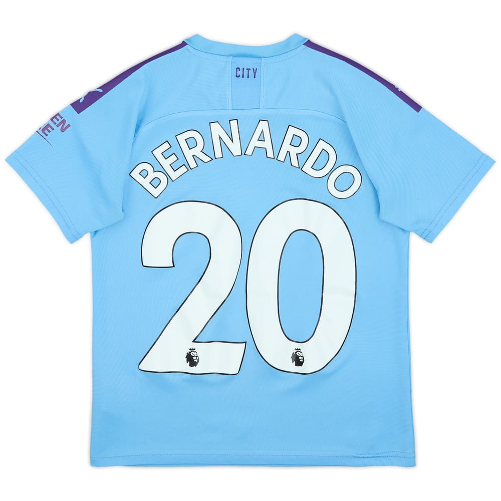2019-20 Manchester City Home Shirt Bernardo #20 - 9/10 - (M.Boys)