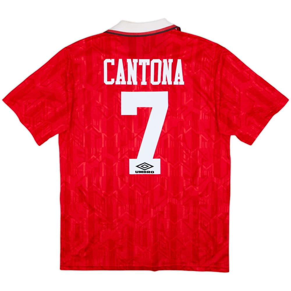 1992-94 Manchester United Home Shirt Cantona #7 - 8/10 - (L)