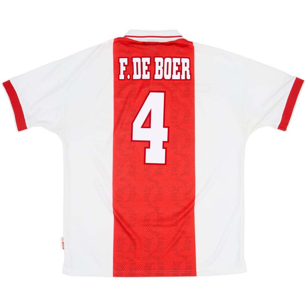 1998-99 Ajax Home Shirt F.De Boer #4 - 8/10 - (XL)