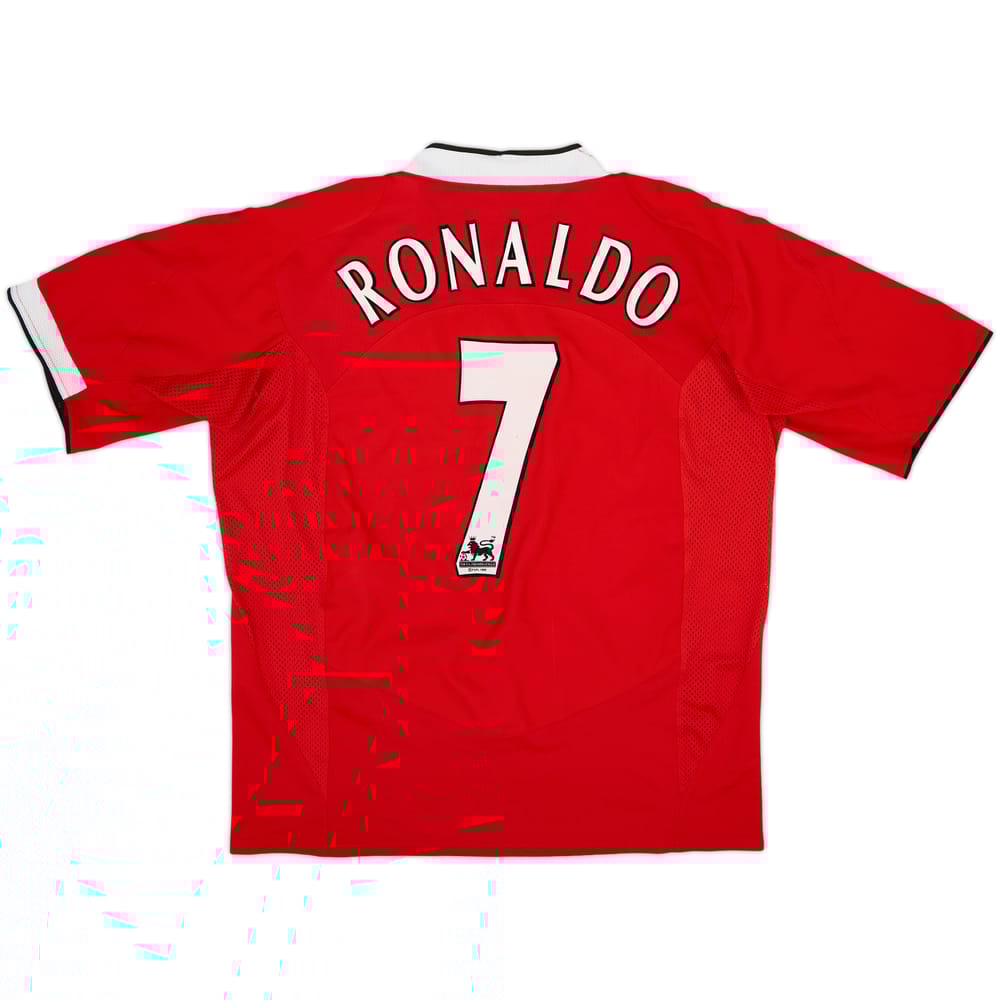 2004-06 Manchester United Home Shirt Ronaldo #7 - 8/10 - (XL)