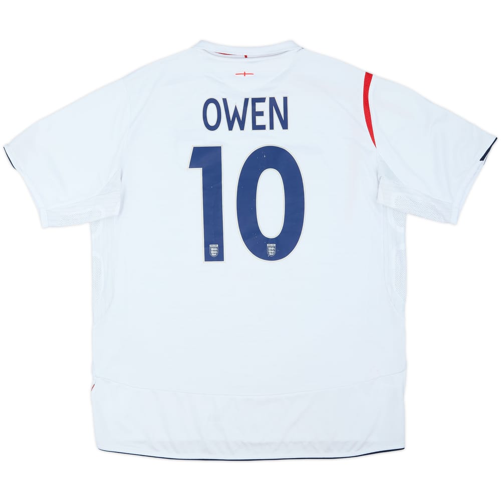2005-07 England Home Shirt Owen #10 - 5/10 - (XL)