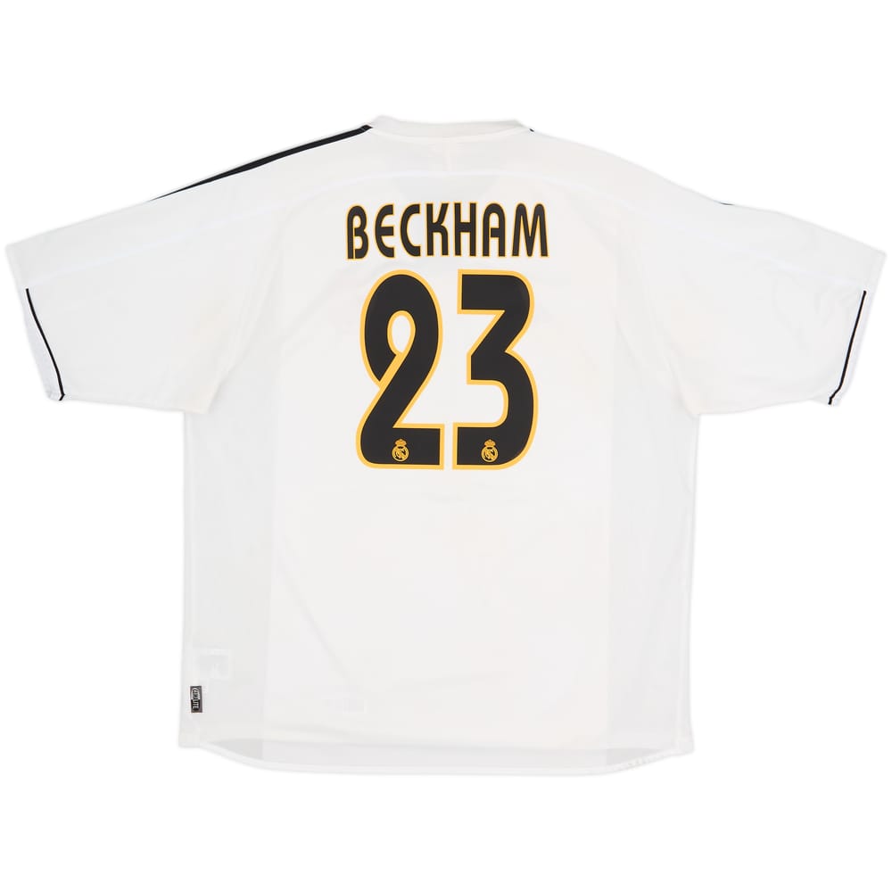 2003-04 Real Madrid Home Shirt Beckham #23 - 7/10 - (XL)