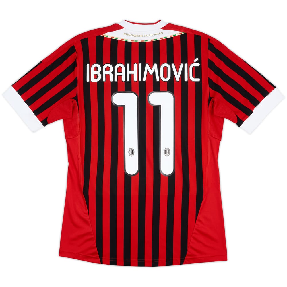 2011-12 AC Milan Home Shirt Ibrahimovic #11 - 8/10 - (S)