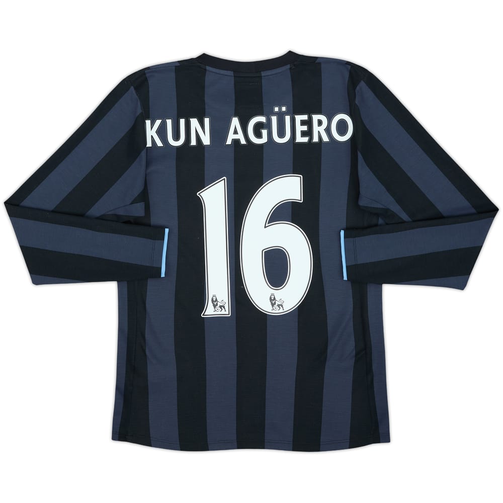 2012-13 Manchester City Third L/S Shirt Kun Aguero #16 - 6/10 - (XL.Boys)