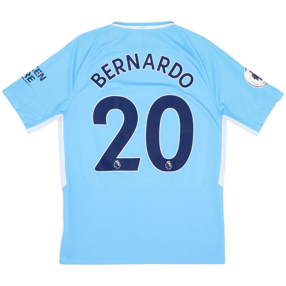 2017-18 Manchester City Home Shirt Bernardo #20 - 8/10 - (M)