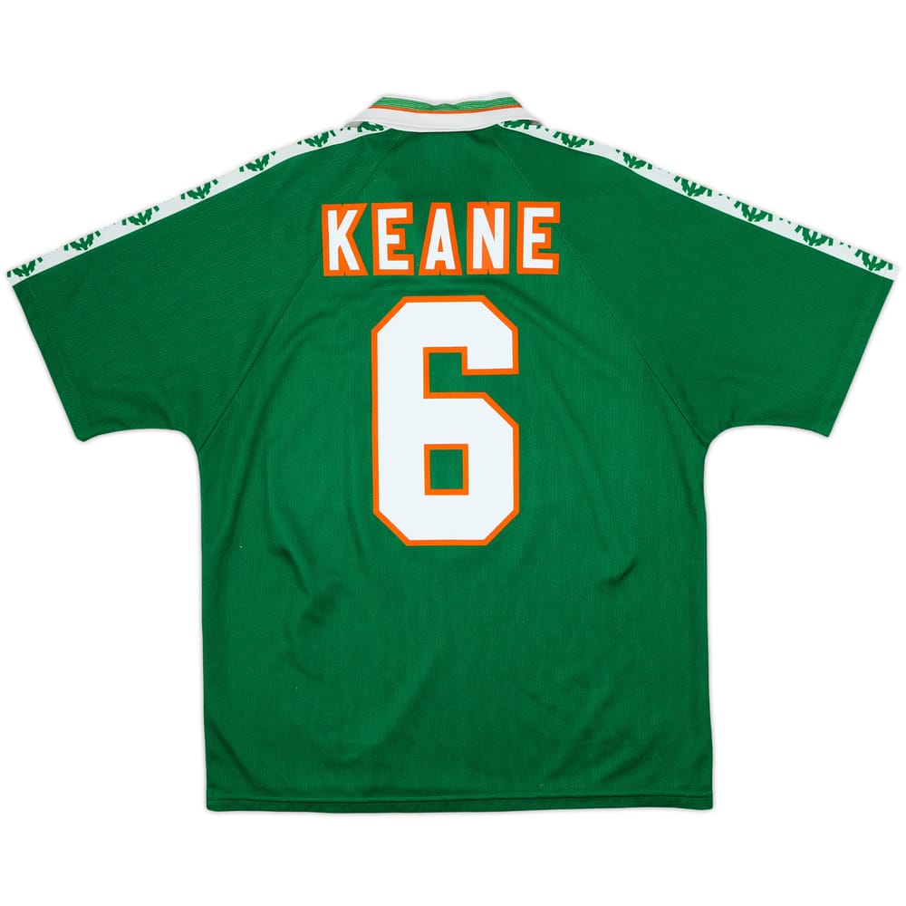 1996-98 Ireland Home Shirt Keane #6 - 8/10 - (L)