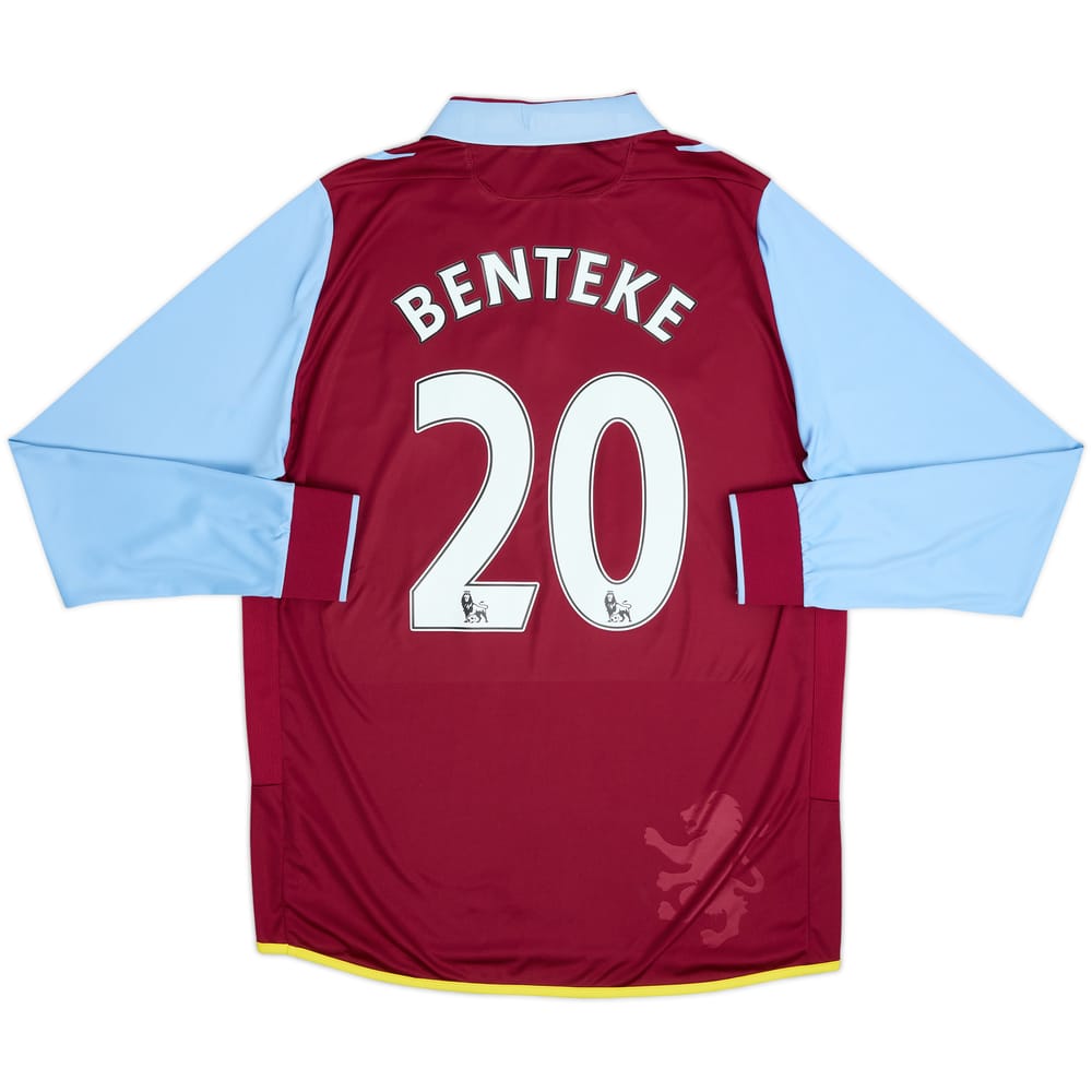 2012-13 Aston Villa Home L/S Shirt Benteke #20 - 7/10 - (M)