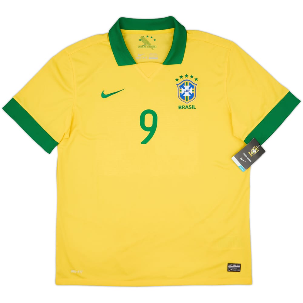 2013 Brazil Home Shirt #9 (XL)