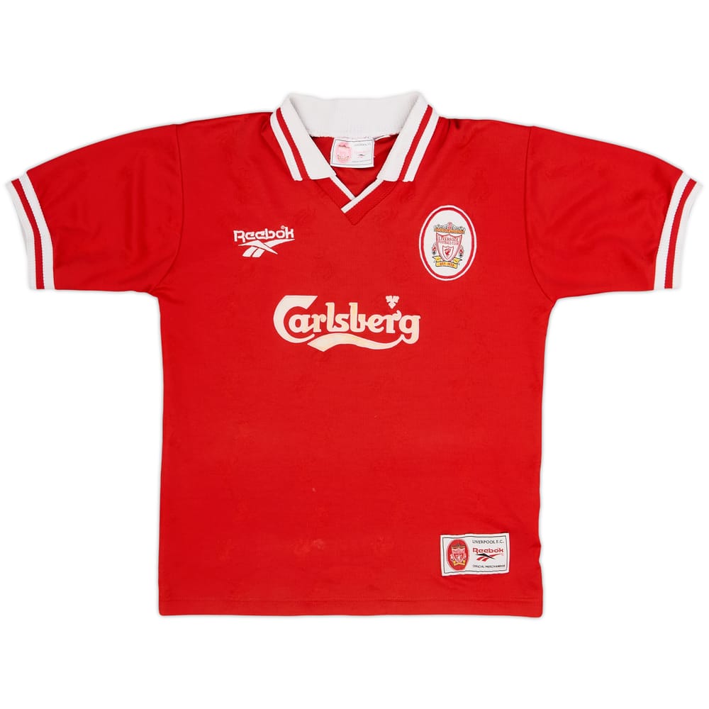 1996-98 Liverpool Home Shirt - 7/10 - (L.Boys)