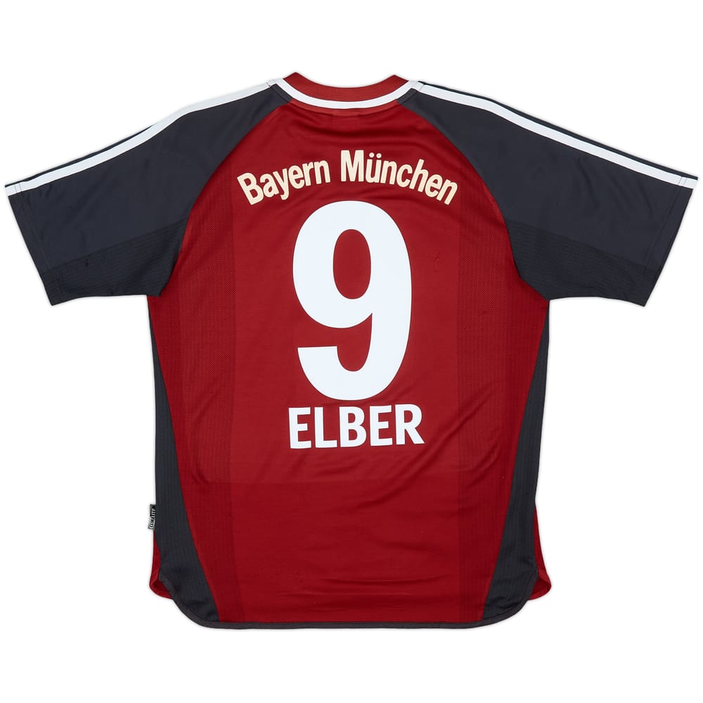 2001-02 Bayern Munich Home Shirt Elber #9 - 7/10 - (XL.Boys)