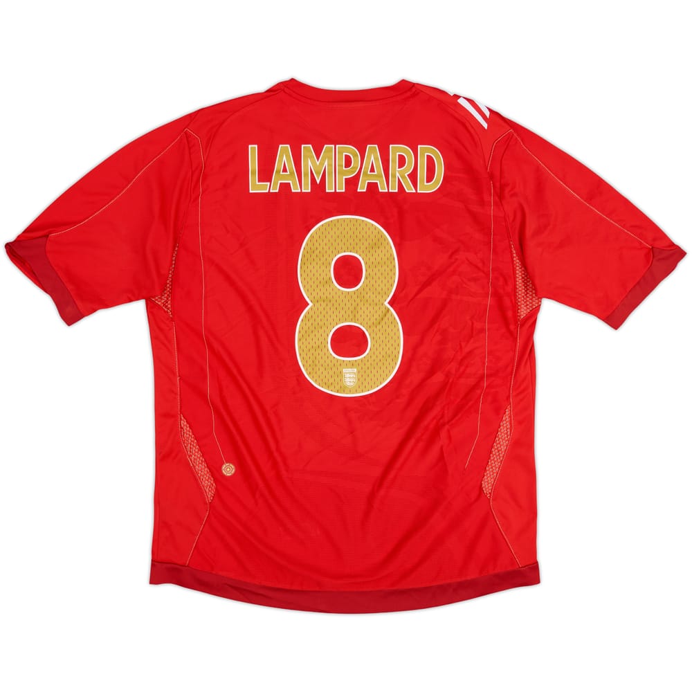 2006-08 England Away Shirt Lampard #8 - 7/10 - (XL)