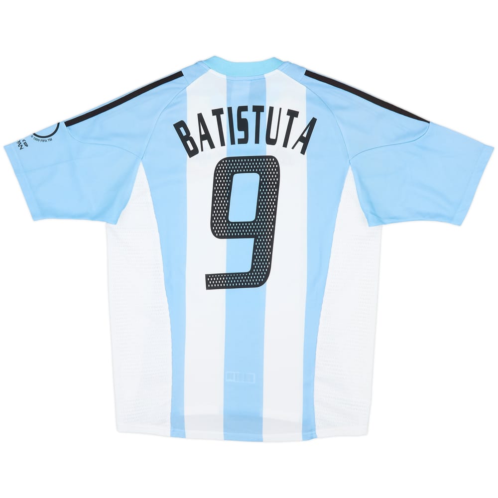 2002-04 Argentina Home Shirt Batistuta #9 - 10/10 - (M)