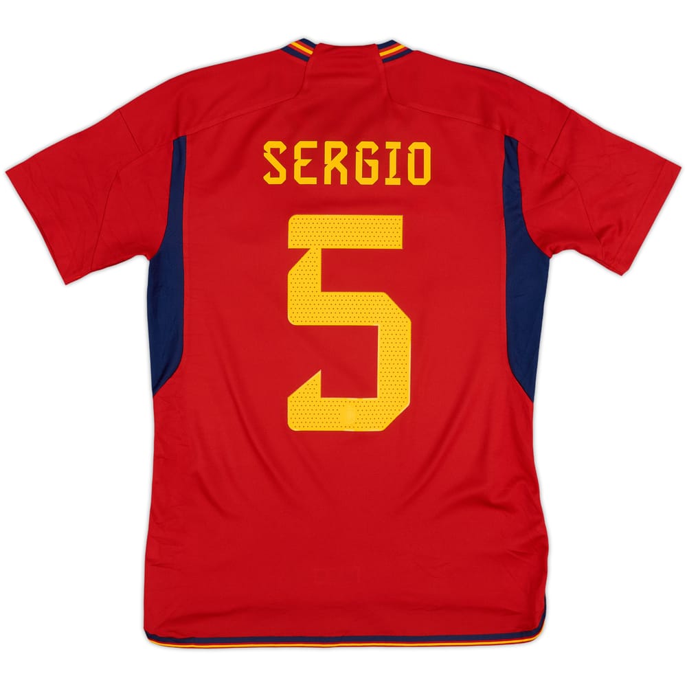 2022-23 Spain Home Shirt Sergio #5 - 10/10 - (S)