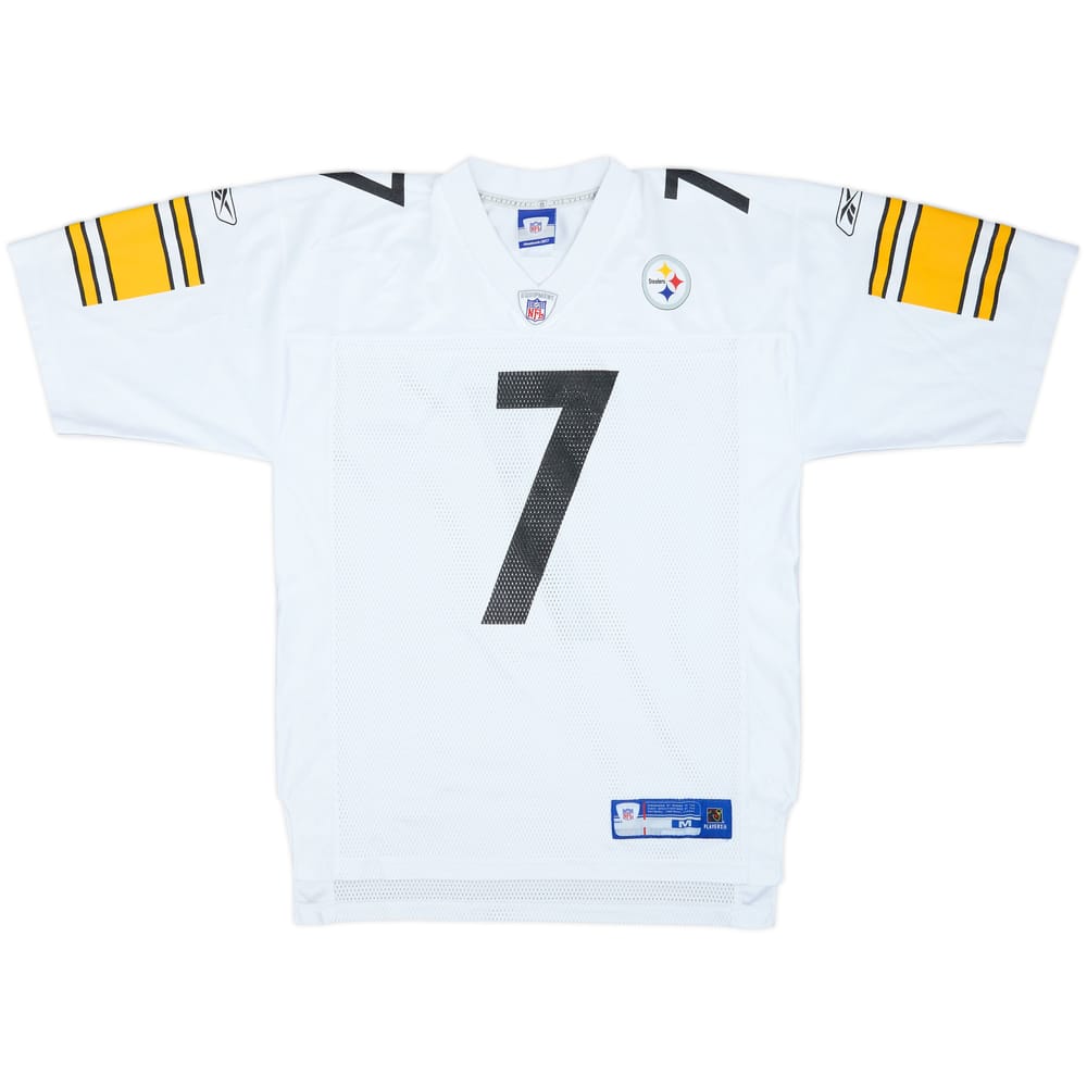 2005-06 Pittsburgh Steelers Roethlisberger #7 Reebok On Field Away Jersey - 8/10 - (M)