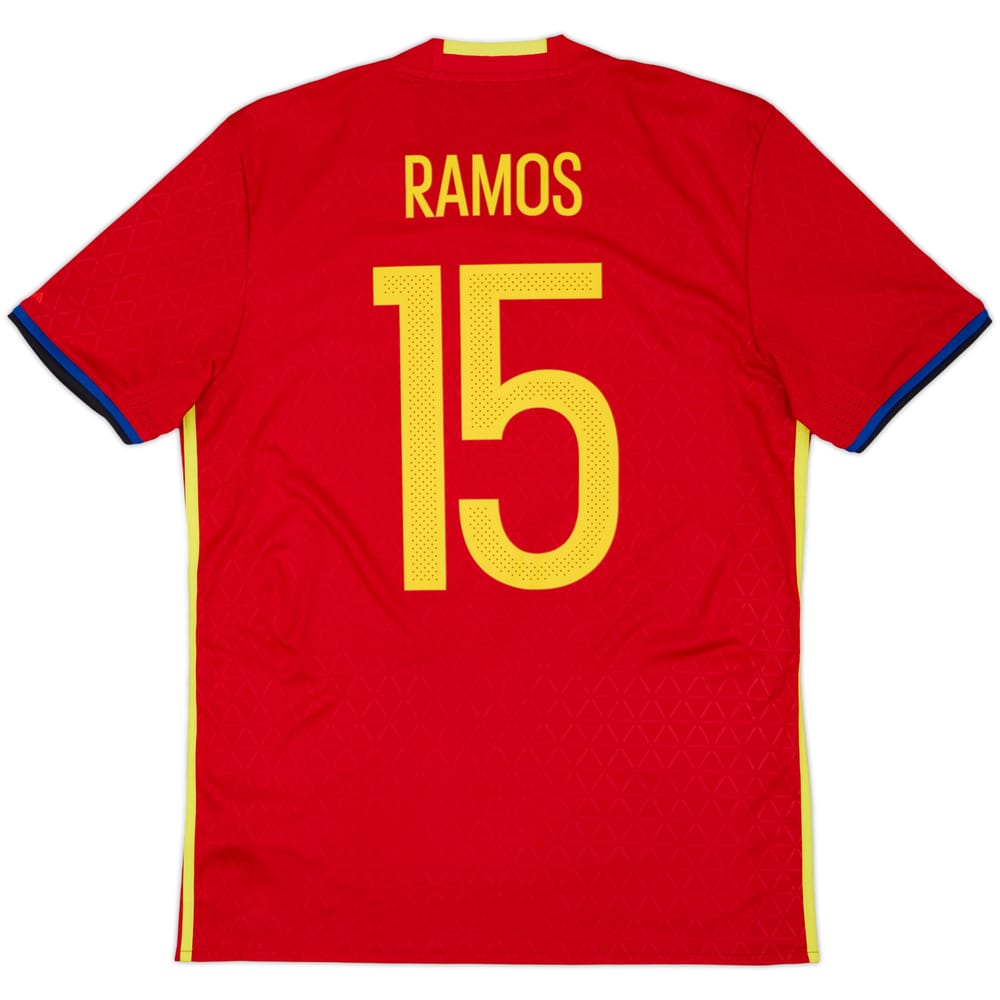 2016-17 Spain Home Shirt Ramos #15 - 9/10 - (M)