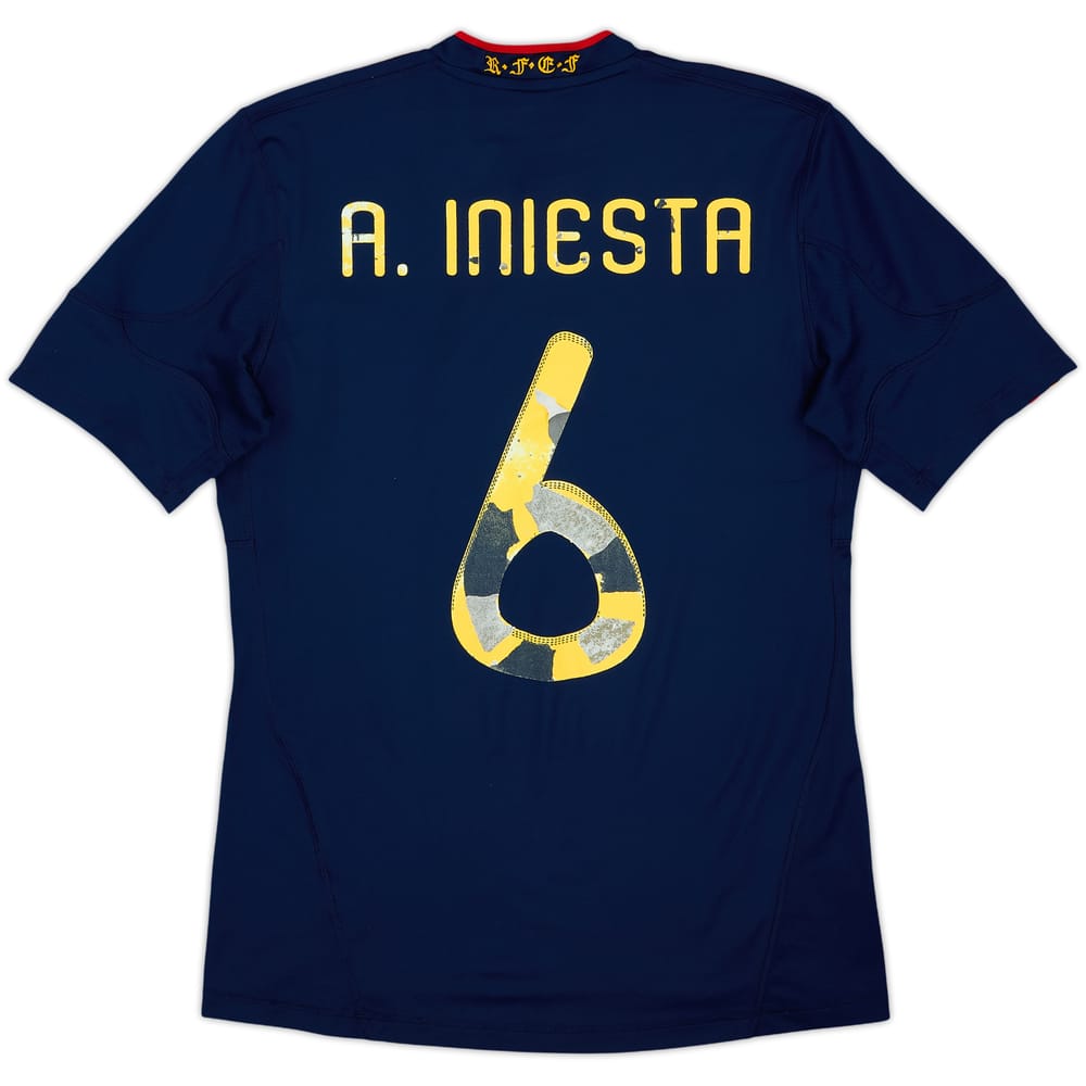 2010-11 Spain Away Shirt A.Iniesta #6 - 4/10 - (S)