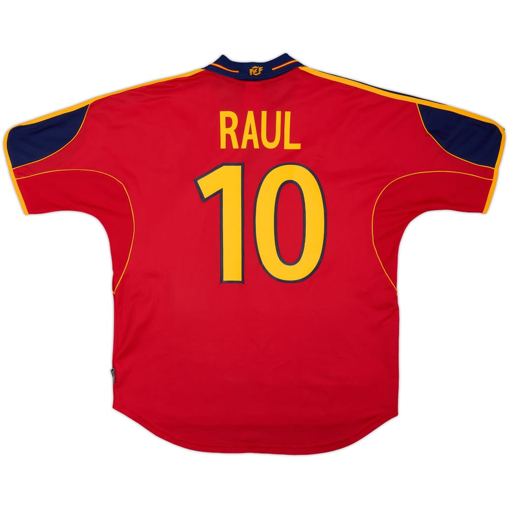 1999-02 Spain Home Shirt Raul #10 - 8/10 - (L)
