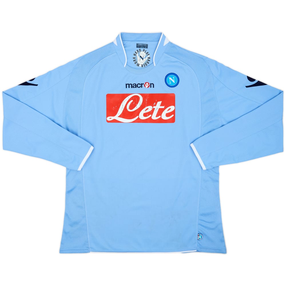 2009-10 Napoli Youth Match Issue Home L/S Shirt #17