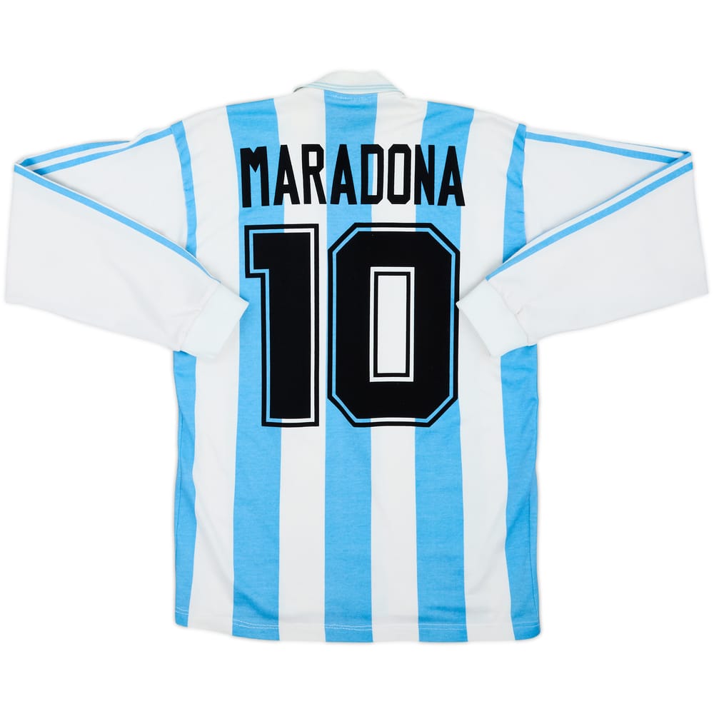 1994 Argentina Home L/S Shirt Maradona #10 - 9/10 - (S)