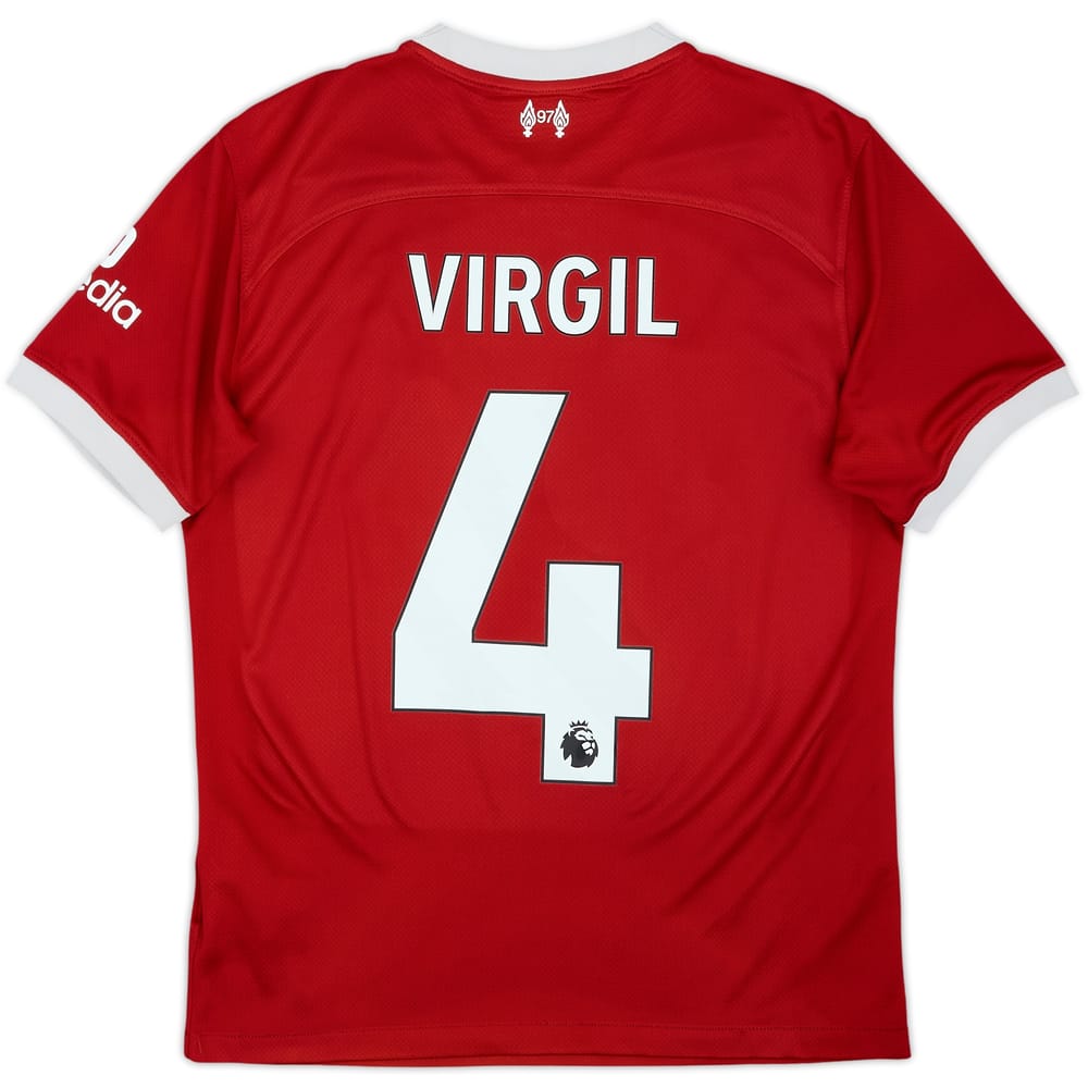 2023-24 Liverpool Home Shirt Virgil #4 - 5/10 - (S)