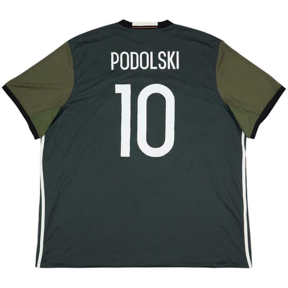 2015-17 Germany Away Shirt Podolski #10 - 7/10 - (3XL)