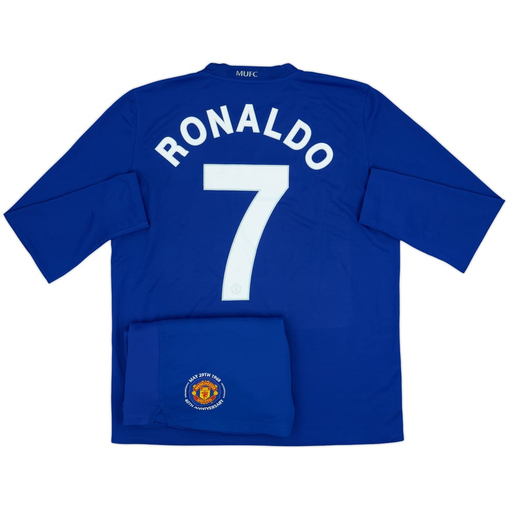 2008-09 Manchester United Third L/S Shirt & Shorts Ronaldo #7 - 5/10 - (L)