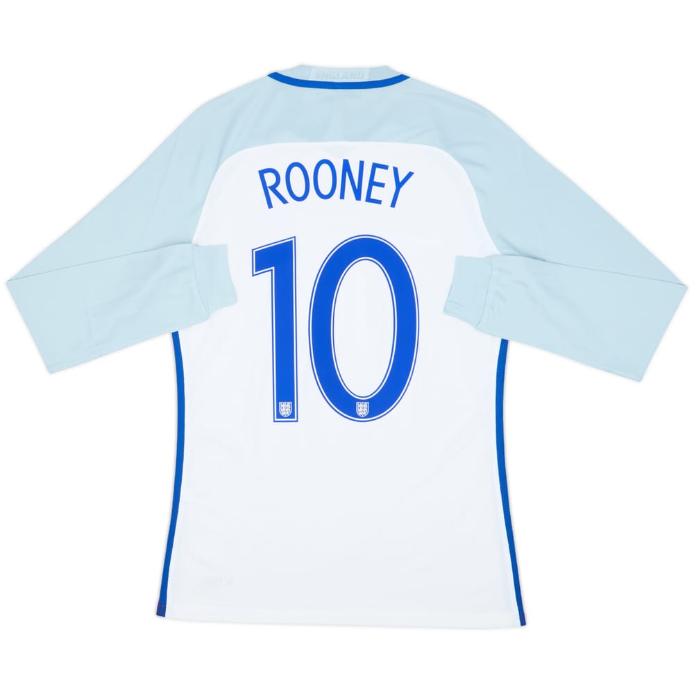 2016-17 England Authentic Home L/S Shirt Rooney #10 (M)
