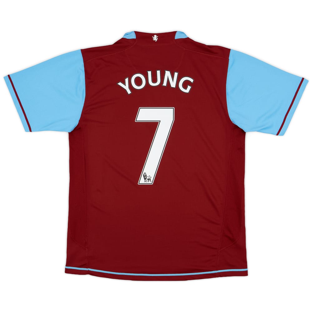 2007-08 Aston Villa Home Shirt Young #7 - 9/10 - (M)