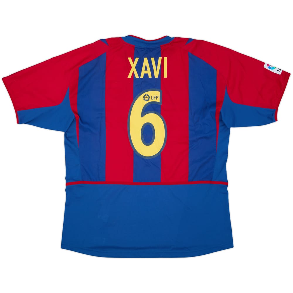 2002-03 Barcelona Home Shirt Xavi #6 - 8/10 - (XL)