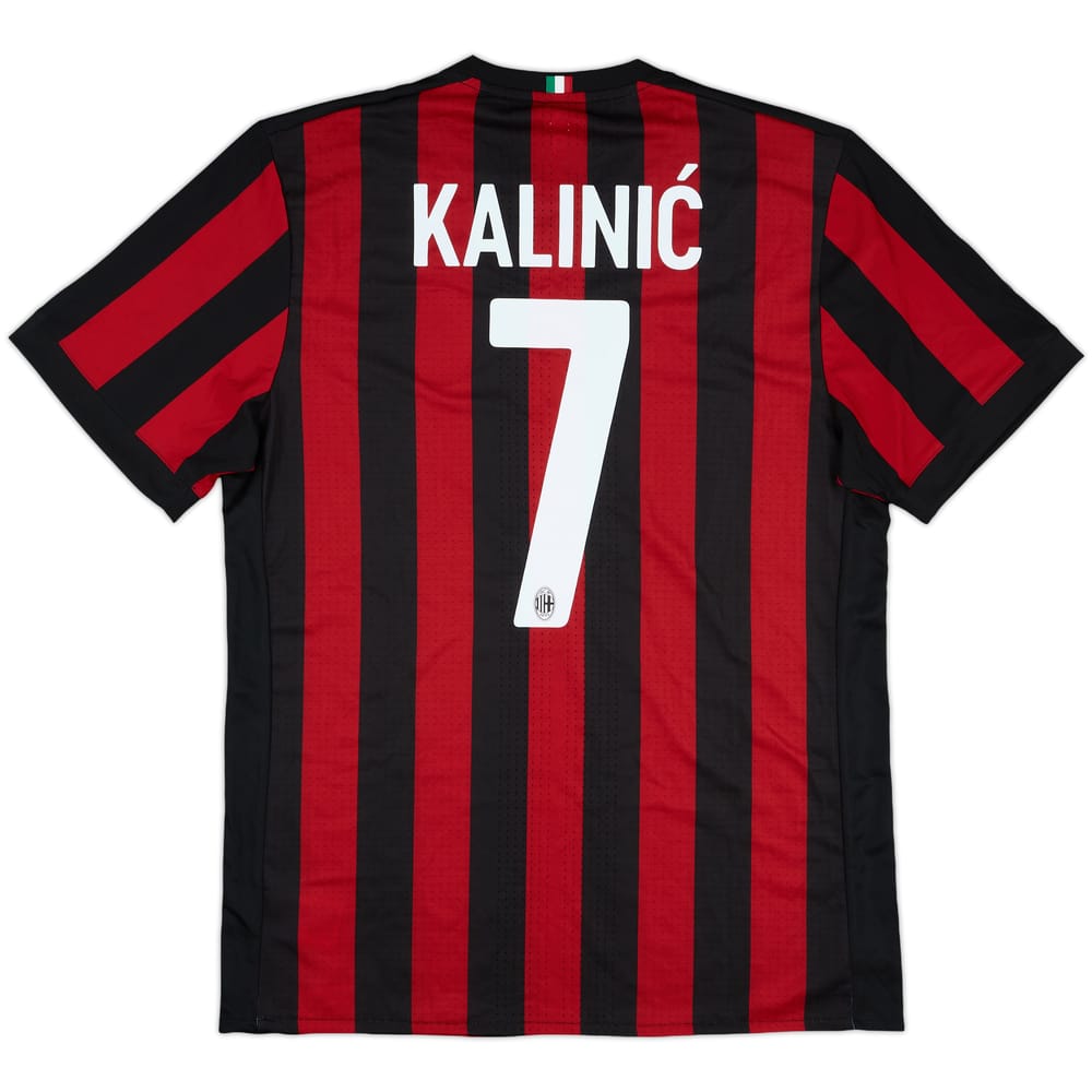 2017-18 AC Milan Match Issue Home Shirt Kalinic #7