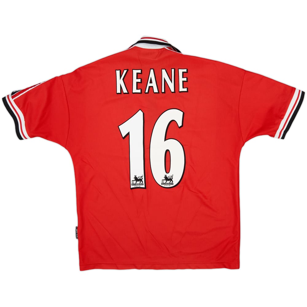 1998-00 Manchester United Home Shirt Keane #16 - 8/10 - (M)