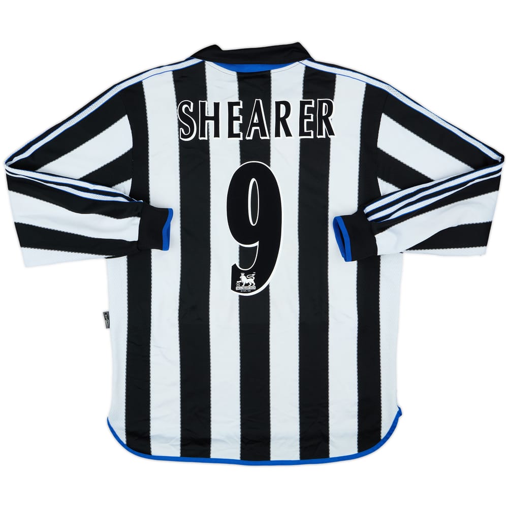 Camiseta L/S de local del Newcastle 1999-00 Shearer #9 - 8/10 - (L)