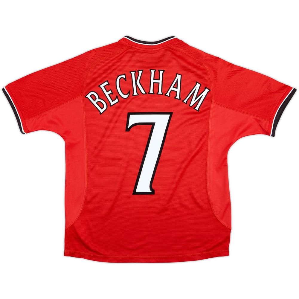 2000-02 Manchester United Home Shirt Beckham #7 - 8/10 - (Y)