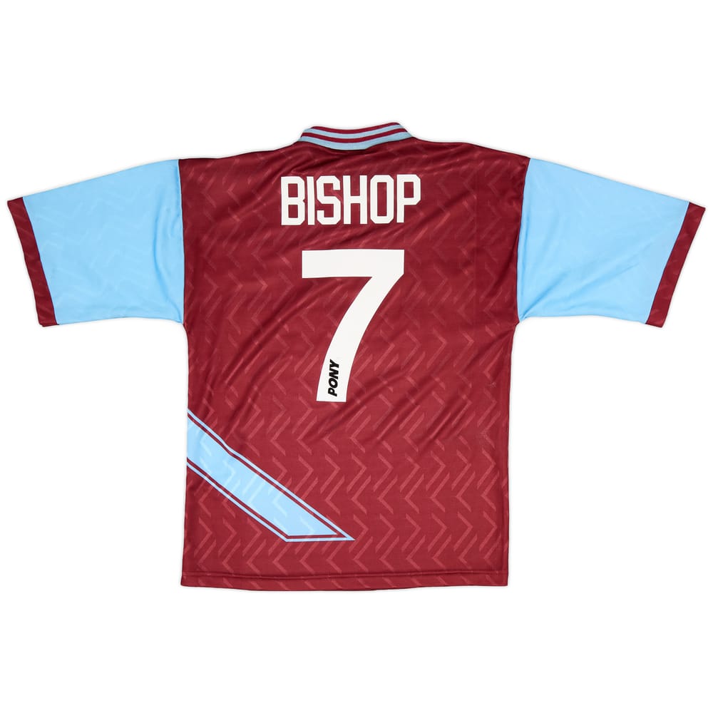 1993-95 West Ham Home Shirt Bishop #7 - 9/10 - (M)