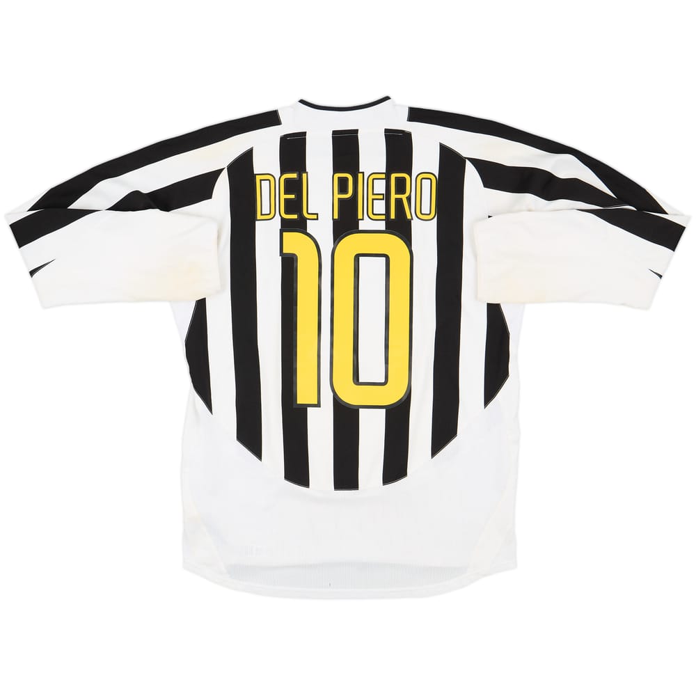 2003-04 Juventus Home L/S Shirt Del Piero #10 - 6/10 - (L)