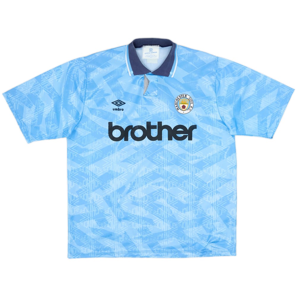 1991-93 Manchester City Home Shirt - 6/10 - (XXL)