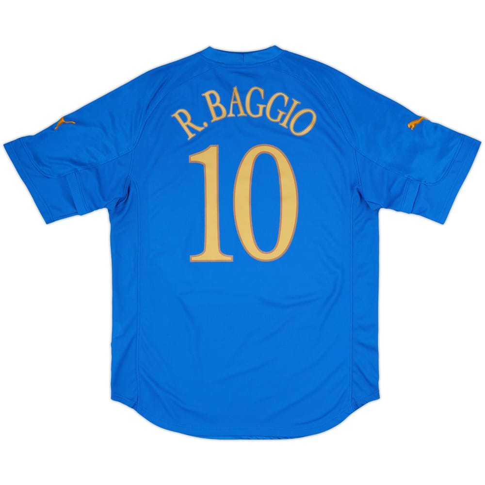2004-06 Italy Home Shirt Baggio #10 - 8/10 - (XL)