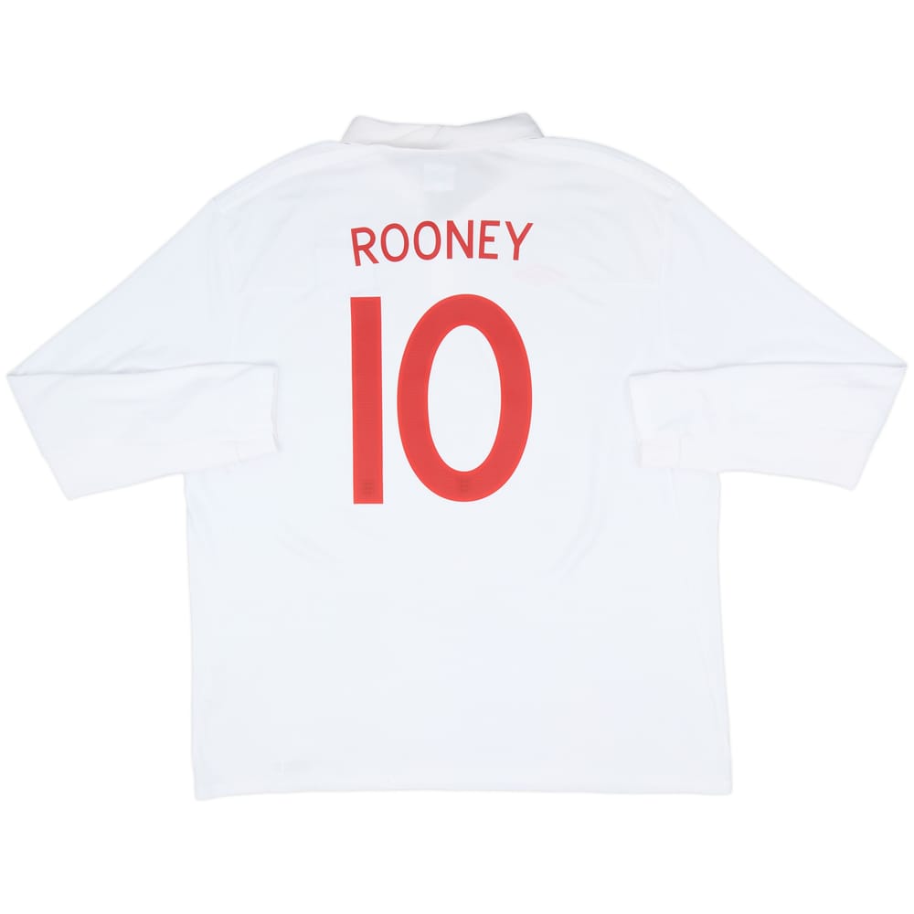 2010-11 England Home L/S Shirt Rooney #10 - 9/10 - (3XL)