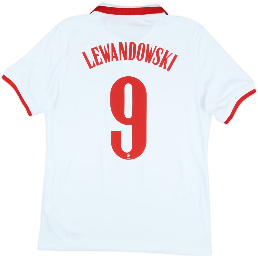 2020-21 Poland Home Shirt Lewandowski #9 - 8/10 - (XL)