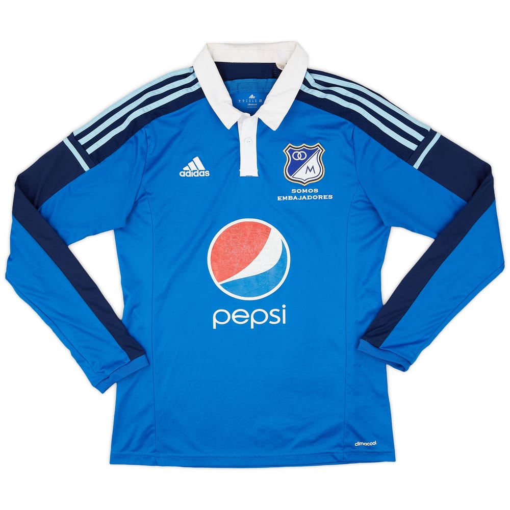 2014 Millonarios Home L/S Shirt - 7/10 - (M)