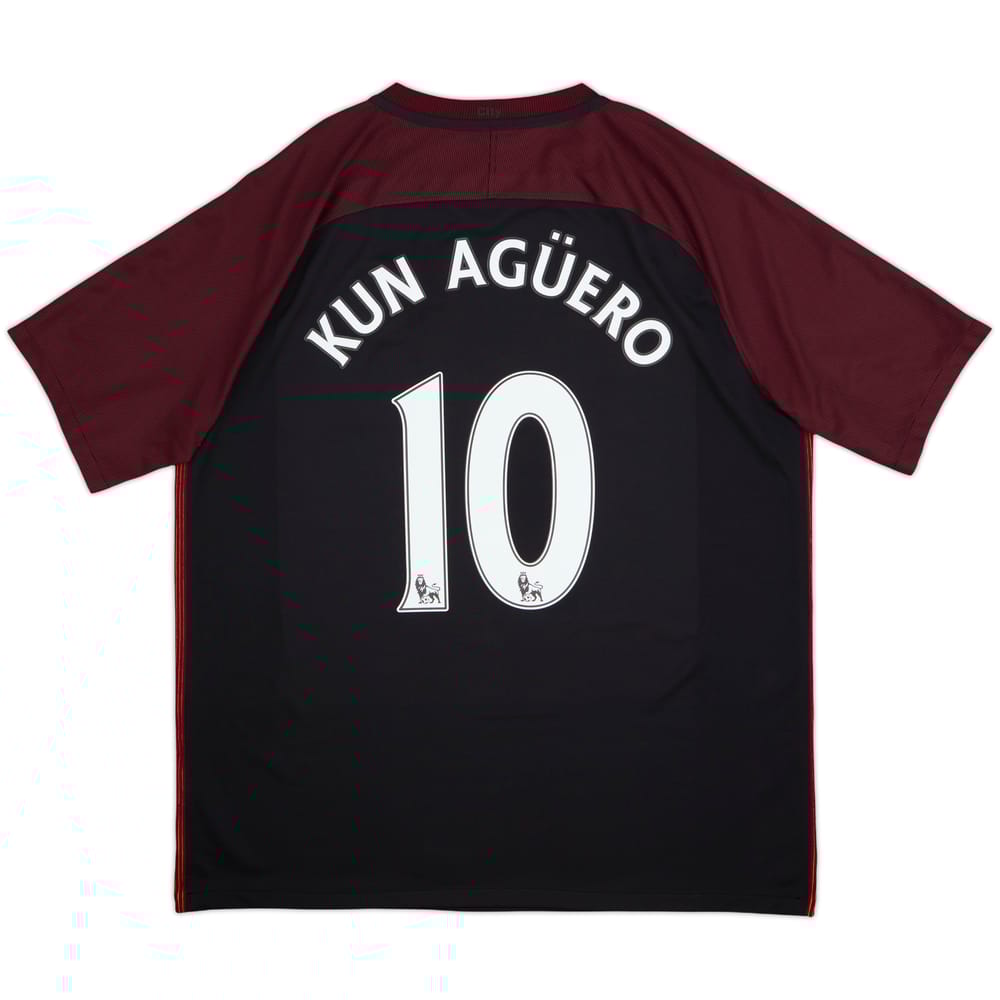 2016-17 Manchester City Away Shirt Kun Aguero #10 - 8/10 - (XL)