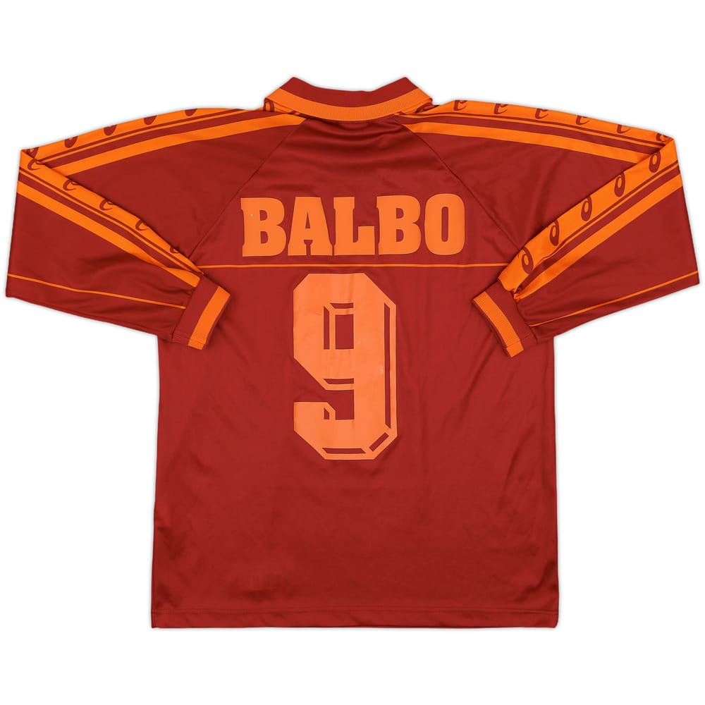 1995-96 Roma Basic Home L/S Shirt Balbo #9 - 8/10 - (S)
