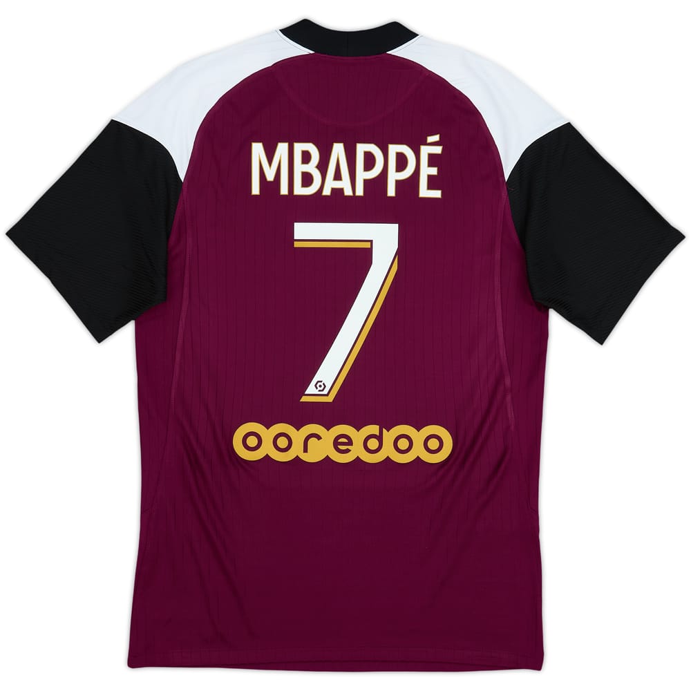 Camiseta de la tercera equipación del Paris Saint-Germain 2020-21 Mbappe #7 - 7/10 - (S)