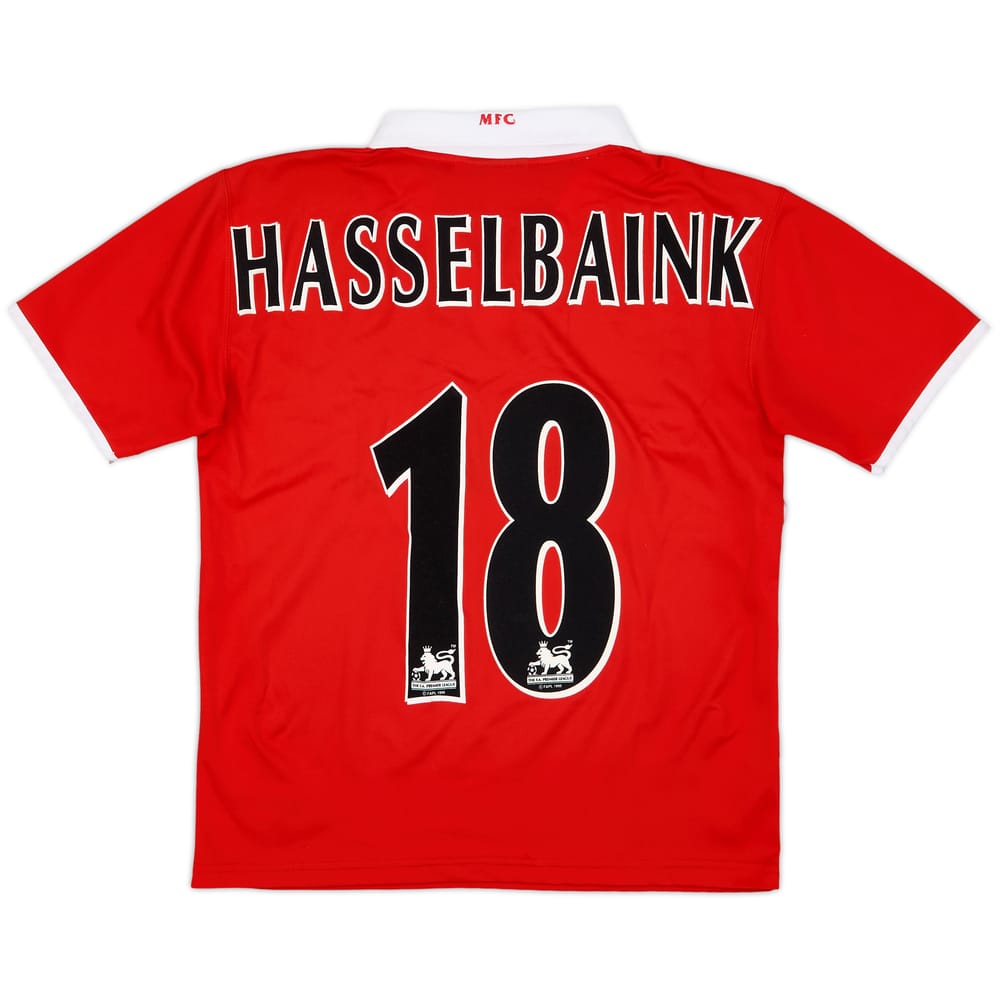 2004 Middlesbrough 'Carling Cup Winners' Home Shirt Hasselbaink #18 - 9/10 - (XL.Boys)