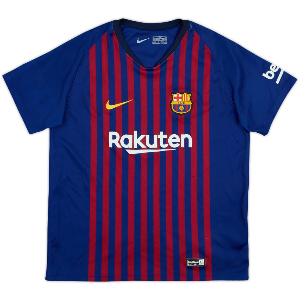 2017-18 Barcelona Home Shirt - 9/10 - (S.Boys)