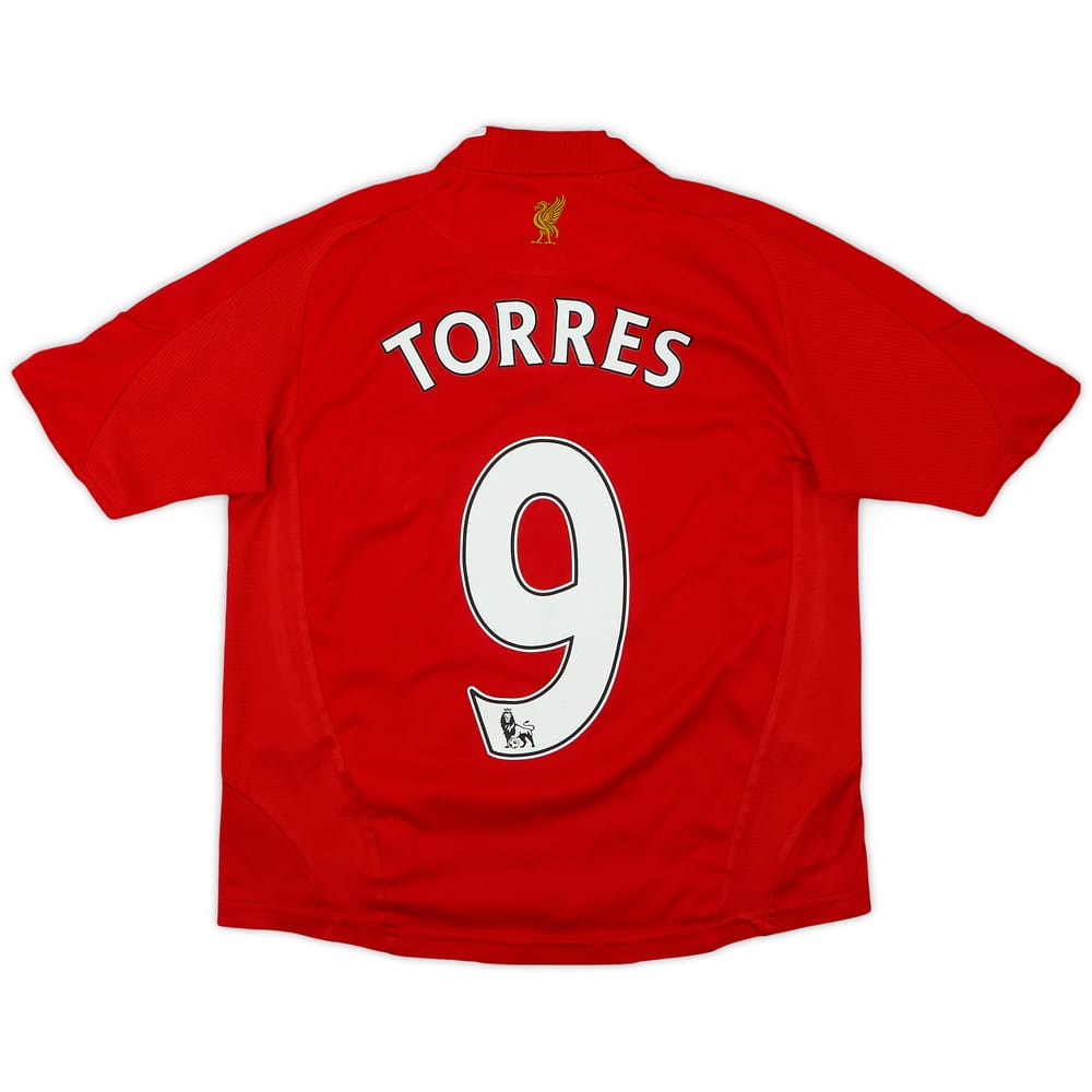 2008-10 Liverpool Home Shirt Torres #9 - 7/10 - (S.Boys)