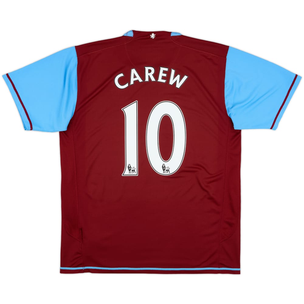 2007-08 Aston Villa Home Shirt Carew #10 - 7/10 - (L)